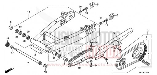 SWINGARM/CHAIN CASE CB1300F3 de 2003